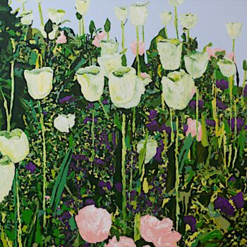 Painting titled "Tulip Delight" by Allan P Friedlander, Original Artwork, Acrylic
