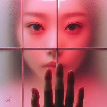 "pink neon 8" başlıklı Dijital Sanat Allegra Art tarafından, Orijinal sanat, AI tarafından oluşturulan görüntü