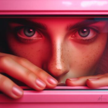 Digital Arts titled "pink neon 10" by Allegra Art, Original Artwork, AI generated image