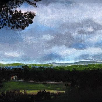 Peinture intitulée "paysage 8" par Allegrini, Œuvre d'art originale, Acrylique