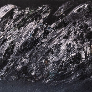 Картина под названием "Chiaro di Luna" - Allen Solano, Подлинное произведение искусства, Акрил Установлен на Деревянная рама…