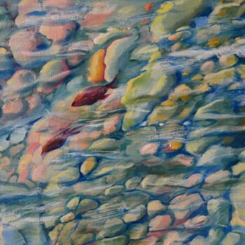 Картина под названием "Gentle water" - Elena Afanasieva, Подлинное произведение искусства, Масло