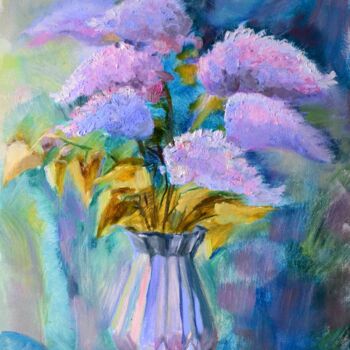 Картина под названием "Spring gifts" - Elena Afanasieva, Подлинное произведение искусства, Масло Установлен на Деревянная ра…