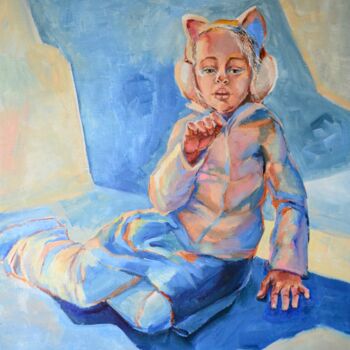 Pittura intitolato "Childhood" da Elena Afanasieva, Opera d'arte originale, Olio