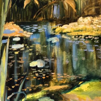 Peinture intitulée "the Jungle" par Elena Afanasieva, Œuvre d'art originale, Huile Monté sur Châssis en bois
