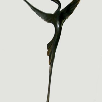 Γλυπτική με τίτλο "Taking off" από יפים שיסטיק, Αυθεντικά έργα τέχνης, Μέταλλα