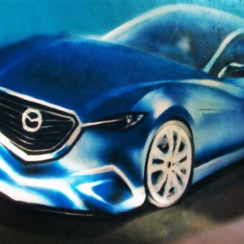 Painting titled "Mazda" by Allians, Original Artwork, Spray paint