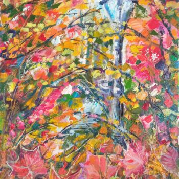 Painting titled "Autumn Vibes Oil Pa…" by Skorokhoart, Original Artwork, Oil