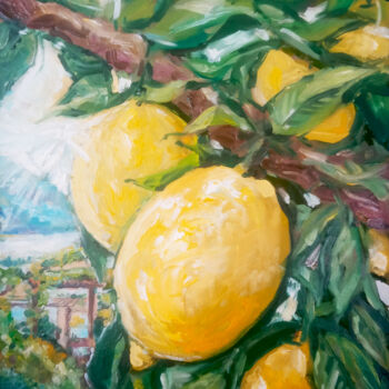 Schilderij getiteld "Positano Amalfi Coa…" door Skorokhoart, Origineel Kunstwerk, Olie