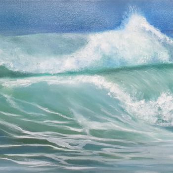 Pintura titulada "la vague" por Brigitte Desmons, Obra de arte original, Oleo