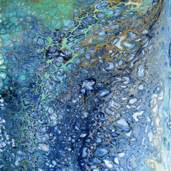 Peinture intitulée "reflets aquatiques.…" par Claudette Allosio, Œuvre d'art originale, Acrylique