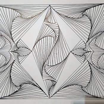 Dessin intitulée "Spirale C13" par Claudette Allosio, Œuvre d'art originale, Marqueur