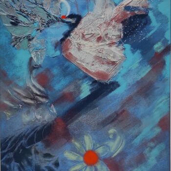 Pintura titulada "Eclat céleste" por Claudette Allosio, Obra de arte original, Pastel