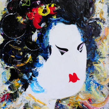 Malerei mit dem Titel "Geisha 19" von Alma, Original-Kunstwerk
