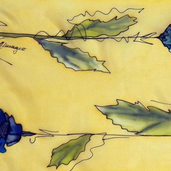 Artesanato intitulada "Azul sobre amarillo" por Almagro, Obras de arte originais