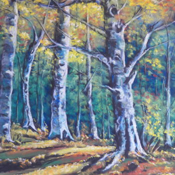 Painting titled "bosque.jpg" by Almagro, Original Artwork, Pastel
