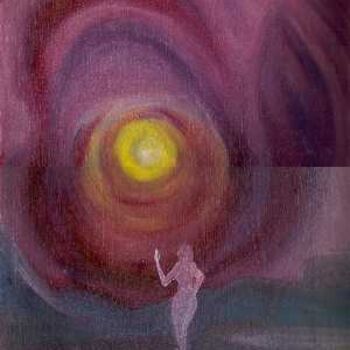 Pittura intitolato "Одна во Вселенной" da Almisto, Opera d'arte originale, Olio