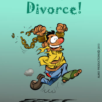 Dessin intitulée "divorcechainecard-c…" par Almo The Best, Œuvre d'art originale