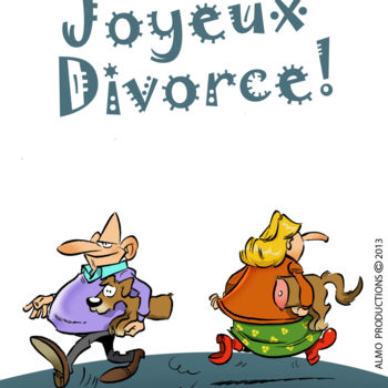Drawing titled "divorcechiencard-fr…" by Almo The Best, Original Artwork