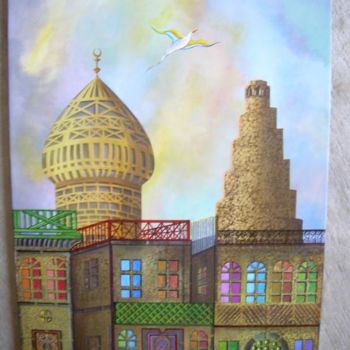 Painting titled "Tableau from Tradit…" by Mukheled Almukhtar, Original Artwork