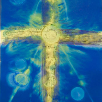 Schilderij getiteld "Kreuz I" door Alois Oberndorfer, Origineel Kunstwerk, Inkt