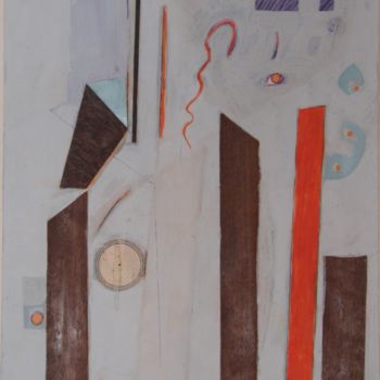 Peinture intitulée "Türme und Säulen in…" par Alois Oberndorfer, Œuvre d'art originale, Acrylique