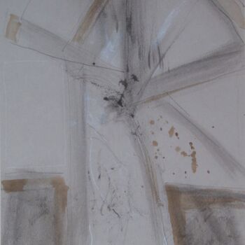 Dibujo titulada "Windmill" por Alois Oberndorfer, Obra de arte original, Tinta