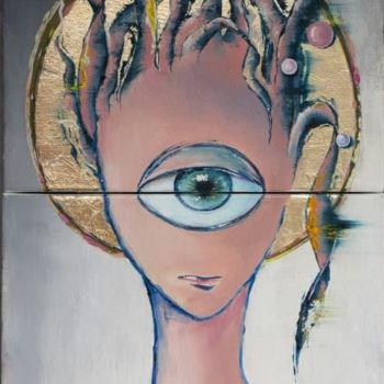 Картина под названием "Eve 2.0" - Alona Krukynova, Подлинное произведение искусства, Масло