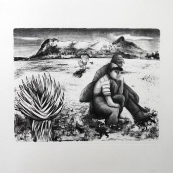 Dibujo titulada "Tuve que abandonarl…" por Alondra, Obra de arte original, Otro