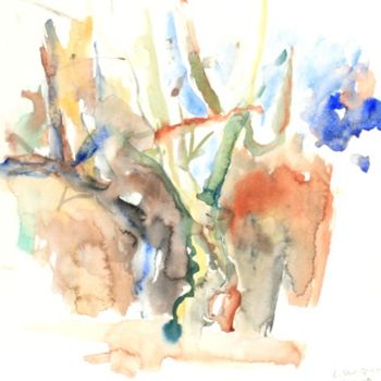 Malerei mit dem Titel "arbre-mur_500.jpg" von Lambert Savigneux, Original-Kunstwerk