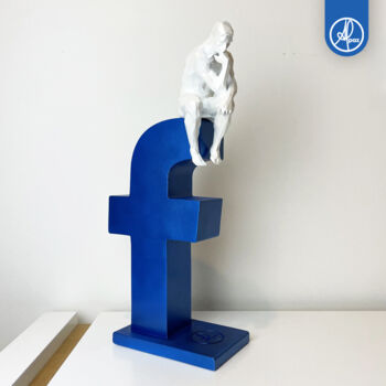 Sculpture titled "PENSEUR 2.0" by Alpaz, Original Artwork, Airbrush