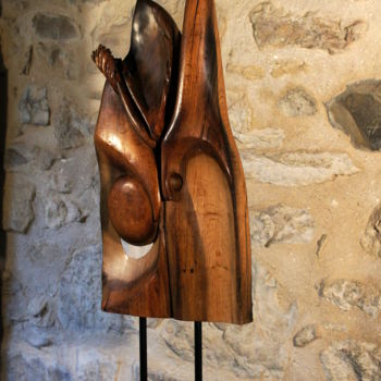 Sculpture titled "Esprit du vin" by Alper, Original Artwork, Wood