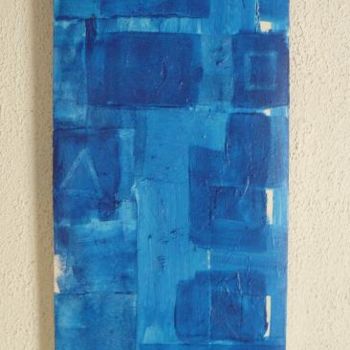 Painting titled "Bleu" by Gianfranco Bacci, Original Artwork, Oil