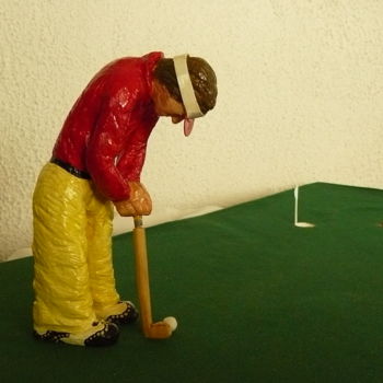 Sculpture titled "Le Joueur de Golf" by Gianfranco Bacci, Original Artwork