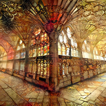 Digital Arts titled "Corridors" by Alpha Zero, Original Artwork, Digital Painting