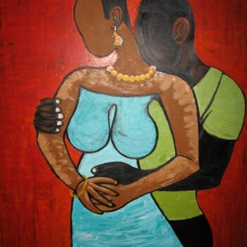Painting titled "Promisses" by Alphonse Mpeke, Original Artwork