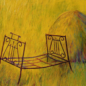 Картина под названием "Август" - Алсу Юсупова, Подлинное произведение искусства, Масло