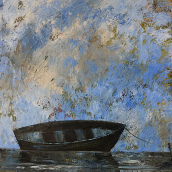 Malerei mit dem Titel "Лодка" von Alsu Iusupova, Original-Kunstwerk, Öl