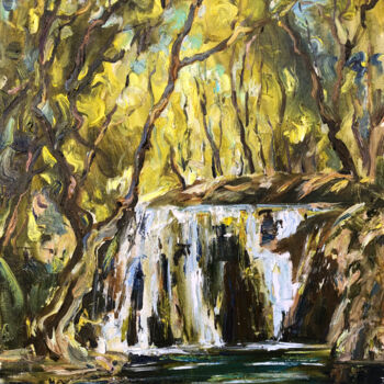 Картина под названием "Waterfall" - Алсу Юсупова, Подлинное произведение искусства, Масло