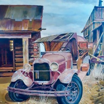 Painting titled "ABANDONADO - FORD 1…" by Altacam, Original Artwork, Acrylic