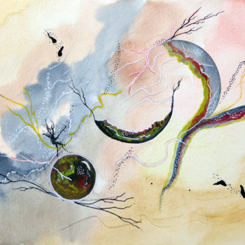 Painting titled "Aquarelle 1" by Althea, Original Artwork, Watercolor
