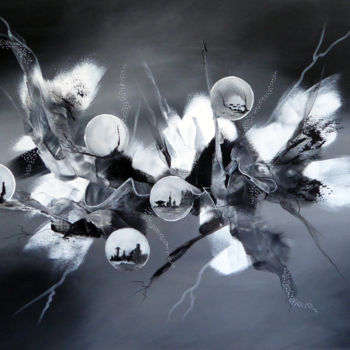 Malerei mit dem Titel "Rétrospective" von Althea, Original-Kunstwerk, Acryl