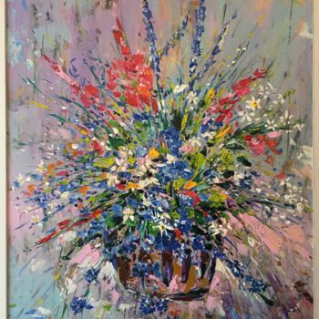 Pittura intitolato "Flowers" da Altin Furxhi, Opera d'arte originale, Acrilico