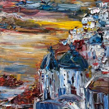 Painting titled "Abstract afternoon…" by Altin Furxhi, Original Artwork, Oil