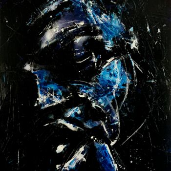 Painting titled "Blues people" by Alto, Original Artwork, Acrylic Mounted on Wood Stretcher frame