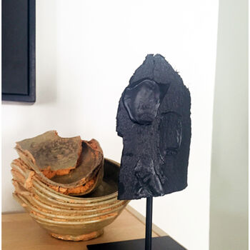 Sculpture intitulée "Poème 2 en situation" par Altone Mishino, Œuvre d'art originale, Bois