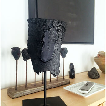 Скульптура под названием "Poèm 7 en situation" - Altone Mishino, Подлинное произведение искусства, Дерево