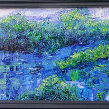 Pintura intitulada "Lake surface" por Irina Avlasenko, Obras de arte originais, Óleo