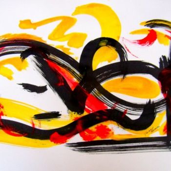 Картина под названием "ACTION POINT" - Ariane Lumen, Подлинное произведение искусства, Масло