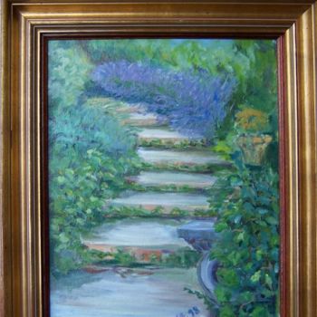 Pintura titulada "escalinata" por Blanca Alvarez, Obra de arte original